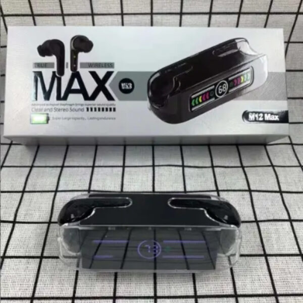 M12 Max TWS Bluetooth 5.3 Wireless Earbuds - Image 3